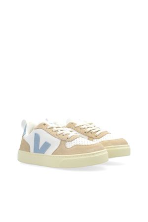 beige leather sneakers VEJA KIDS | CX0503808CEXTRAWHITESTEELALMOND